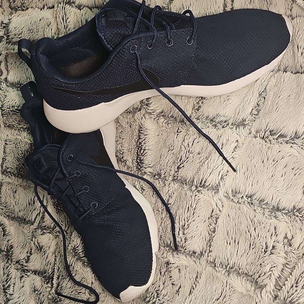 Nike Roshe Men's Rush Midnight Navy Knit Athletic Sneakers M20